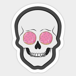 Donuts skull Sticker